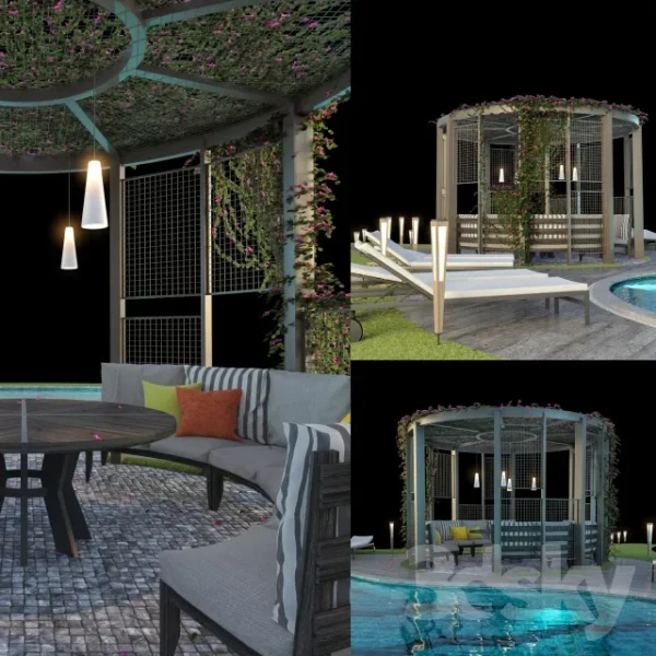 3DSky - Gazebo and Swimming Pool 6