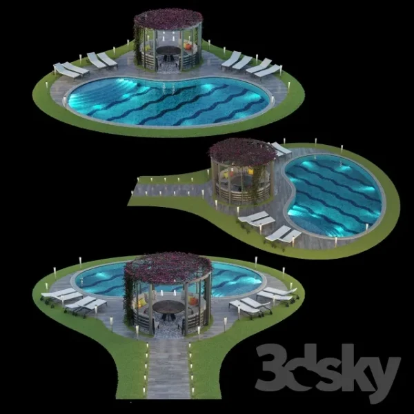 3DSky - Gazebo and Swimming Pool 6 - Image 3