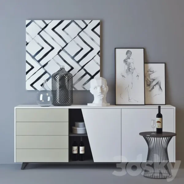 3DSky - Tomasella Diagonal Sideboard