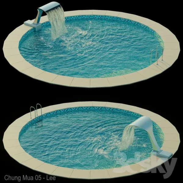 3DSky - Swimming Pool with Waterfall