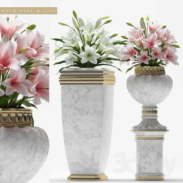 3DSky - DECO VASE & LILY