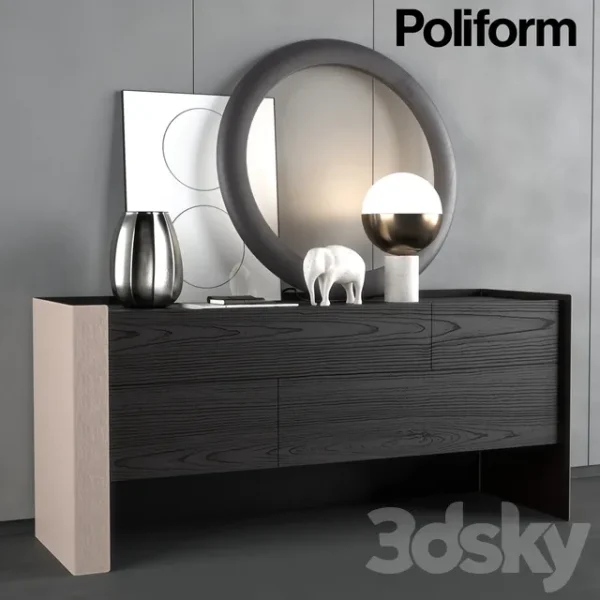 3DSky - Chest of Drawers Poliform Chloe Night Complements