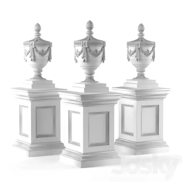 3DSky - Classic Vase For Decorating The Facade - Image 3