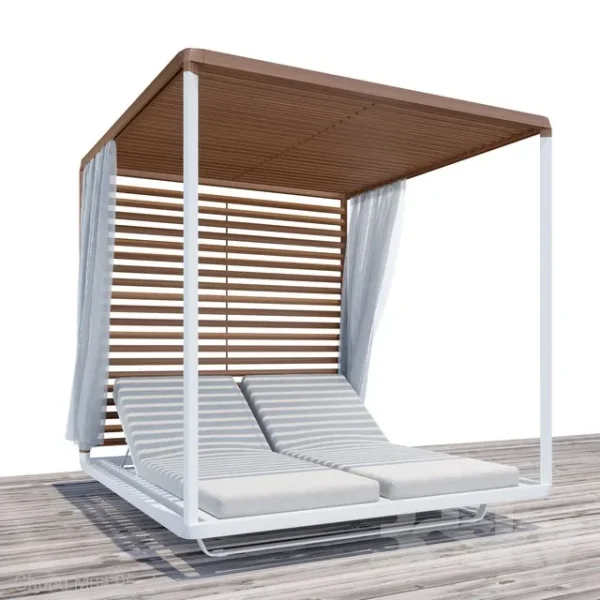 3DSky - Pavilion Daybed Tribu Beach Chaise Longue Animated
