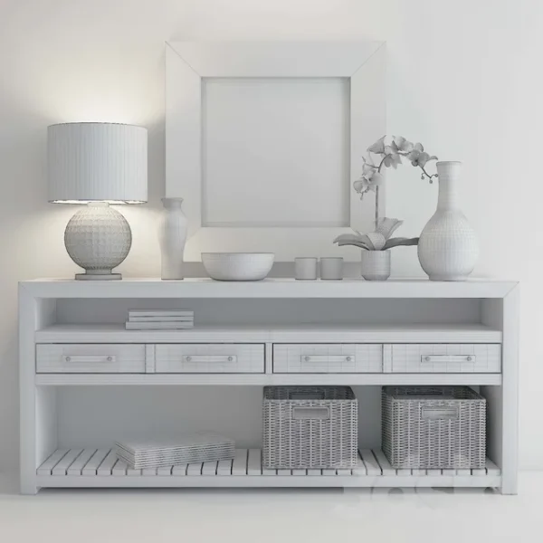 3DSky - Hooker Roslyn Country Table With Accessories Set - Image 2