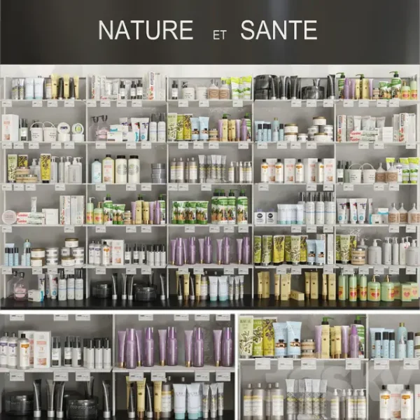 3DSky - Large Showcase in a Pharmacy with Cosmetics 3
