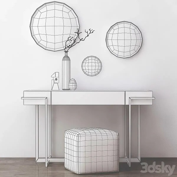 3DSky - VANITY Toilet Table Low Poly - Image 2