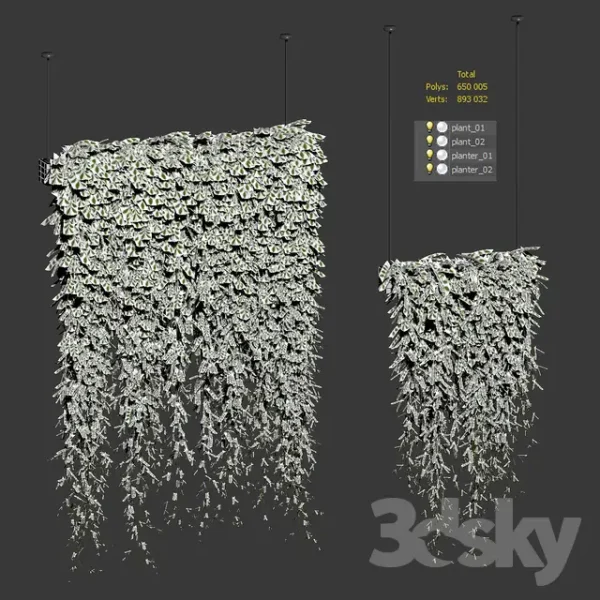 3DSky - Plants in Hanging Planters v2 2 models - Image 2