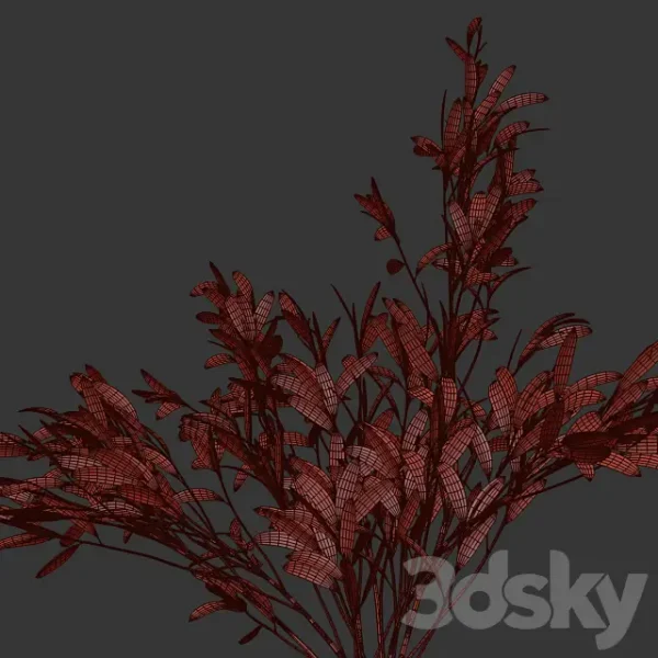 3DSky - Olive Stems in Glass Vase with Water - Image 3