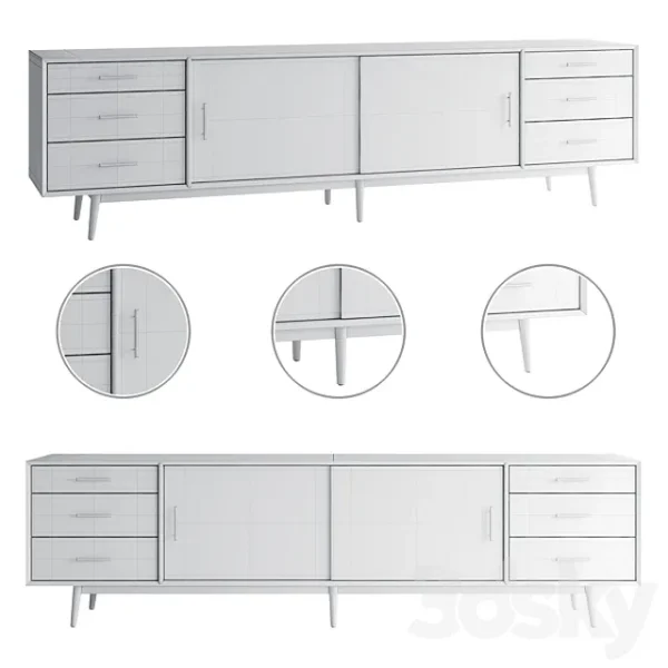3DSky - Mid Century Media Console - Image 2