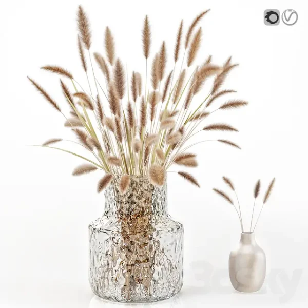3DSky - Dry Flowers in Glass Vase 2