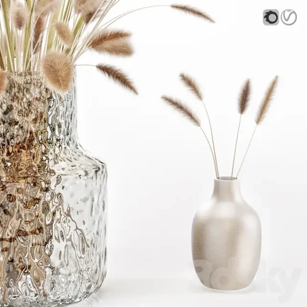 3DSky - Dry Flowers in Glass Vase 2 - Image 4