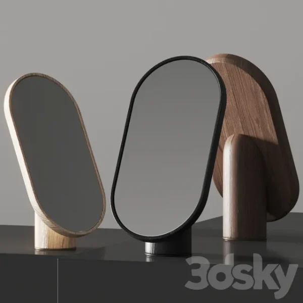 3DSky - Tre Product Woodturn Table Mirrors