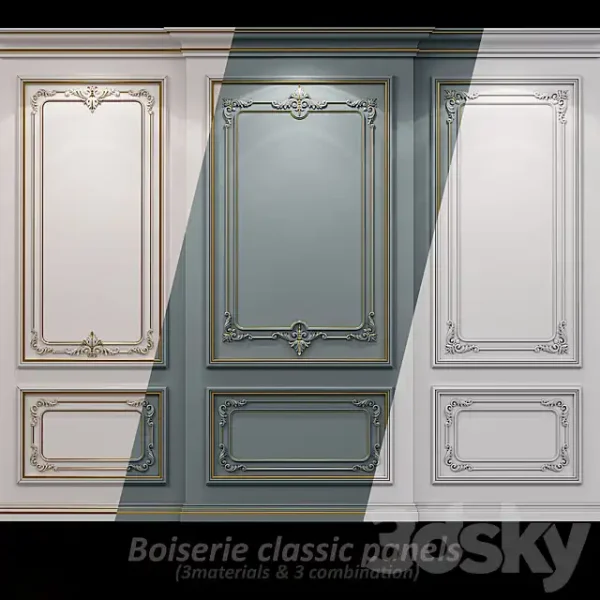 3DSky - Wall Molding 21 Boiserie Classic Panels