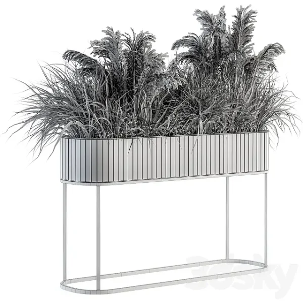 3DSky - Indoor Plant Set 122 Dried Plants in Wood Stand - Image 5