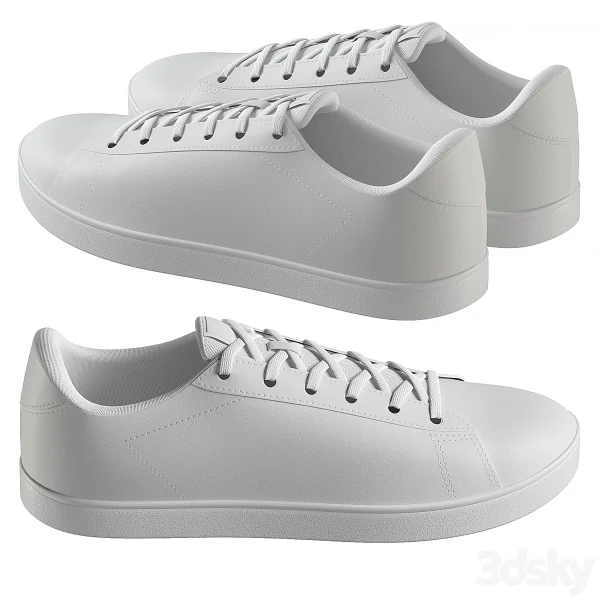 3DSky - Leather Shoes Black and Whiter - Image 4