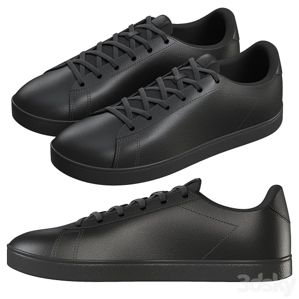 3DSky - Leather Shoes Black and Whiter - Image 2