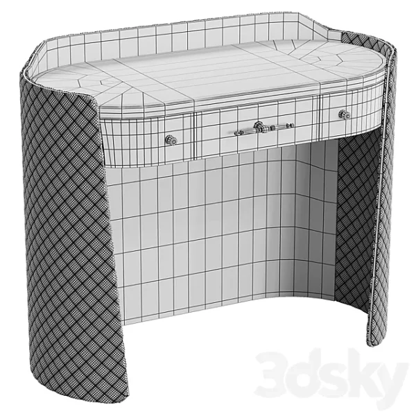 3DSky - Palladium Dressing Table with Drawers - Image 3