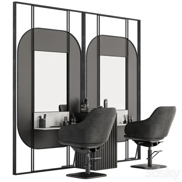 3DSky - Beauty Salon Barber Shop Set 03