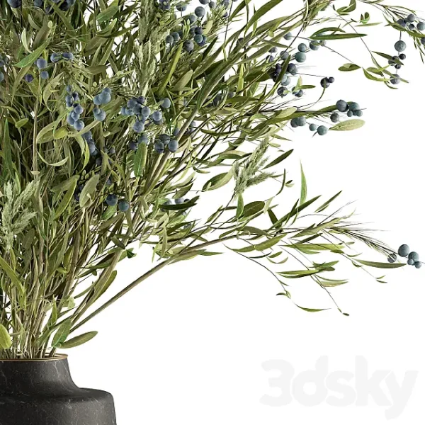 3DSky - Bouquet Green Branch in Vase 54 - Image 2