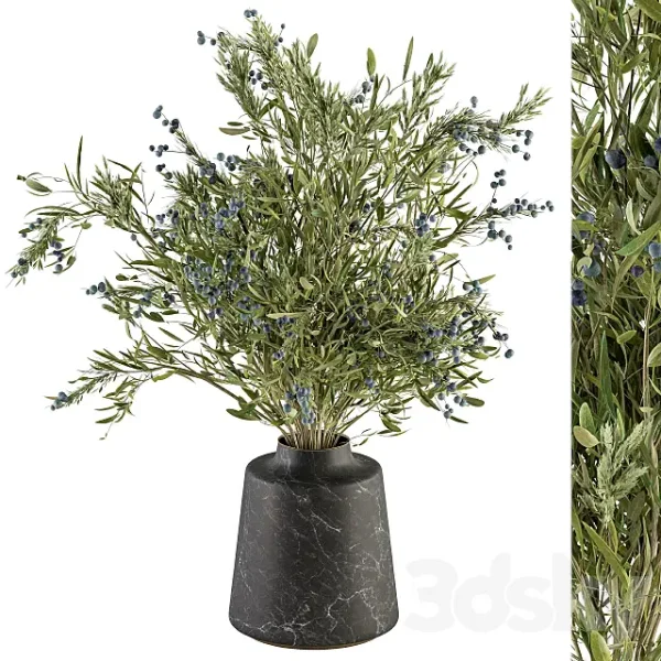 3DSky - Bouquet Green Branch in Vase 54 - Image 3
