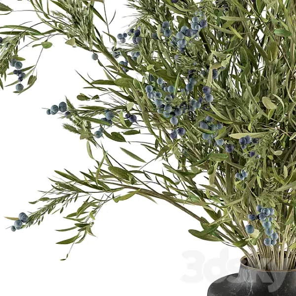 3DSky - Bouquet Green Branch in Vase 54 - Image 4