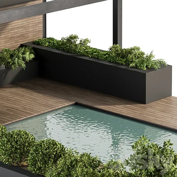 3DSky - Backyard and Landscape Furniture with Pool 03 - Image 2