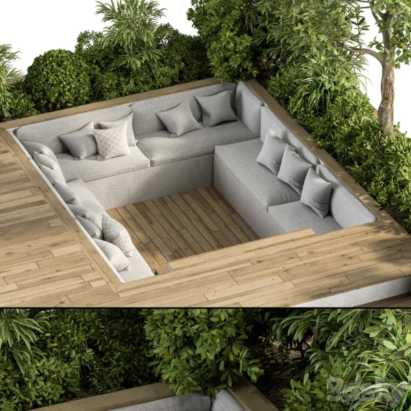 3DSky - Roof Garden and Landscape Furniture Set 37 - Image 2