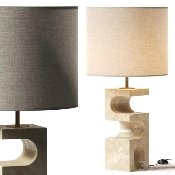 3DSky - Crate And Barrel Boveda Stone Table Lamp