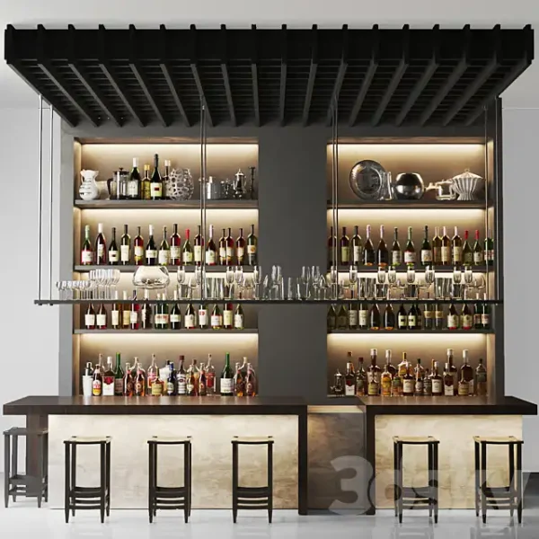 3DSky - Design Project of a Bar with Wine and Sparkling
