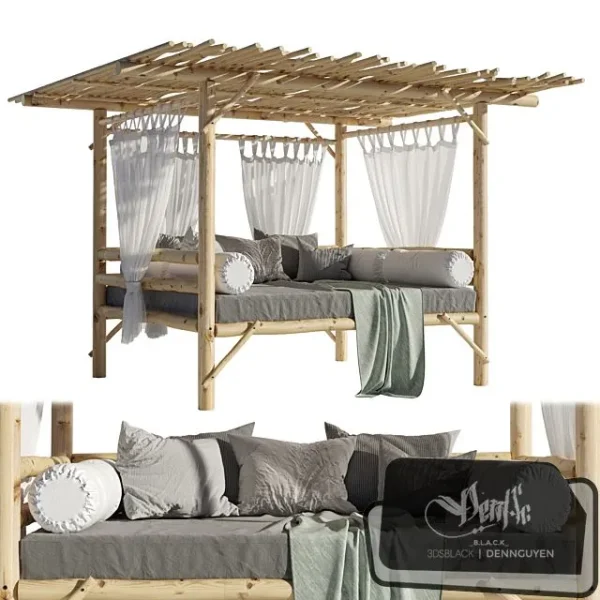 3DSky - Landscape Furniture With Pergola and Roof Garden 04