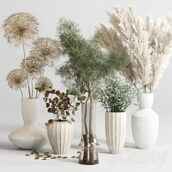 3DSky - Bouquet 13 Concrete Vse Plant Pampas