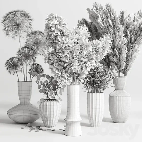 3DSky - Bouquet 13 Concrete Vse Plant Pampas - Image 4