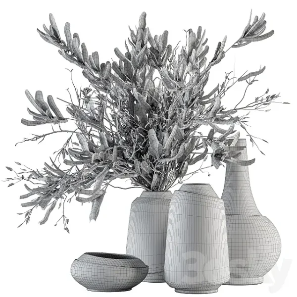 3DSky - Vase and Plant Decorative Set Set 81 - Image 3