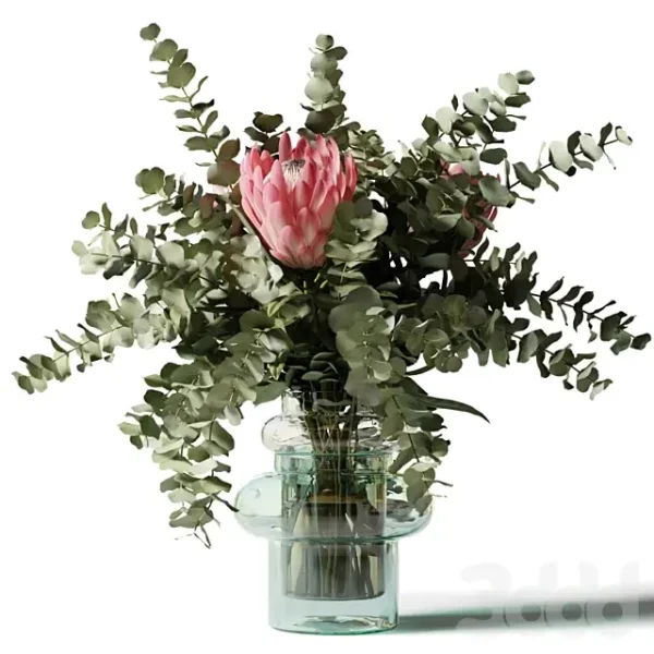 3DSky - Bouquet with Three Pink Proteas - Image 2
