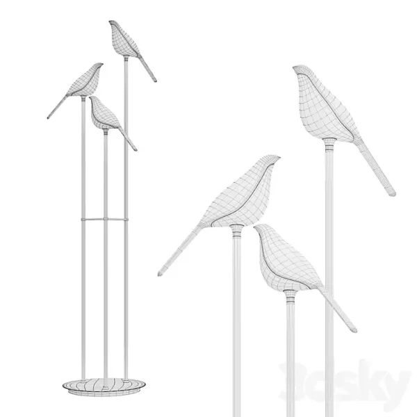 3DSky - Bird Shaped Floor Lamp NOMI Floor - Image 2