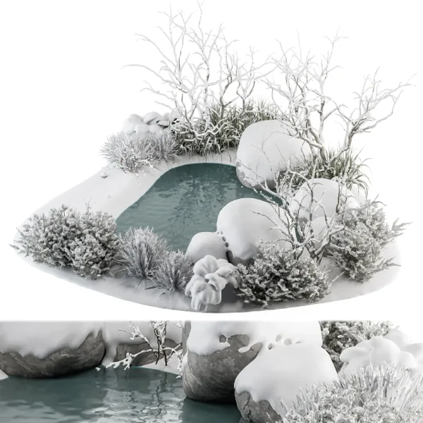 3DSky - Landscape Furniture Snowy Lake Set 48 V - Image 2