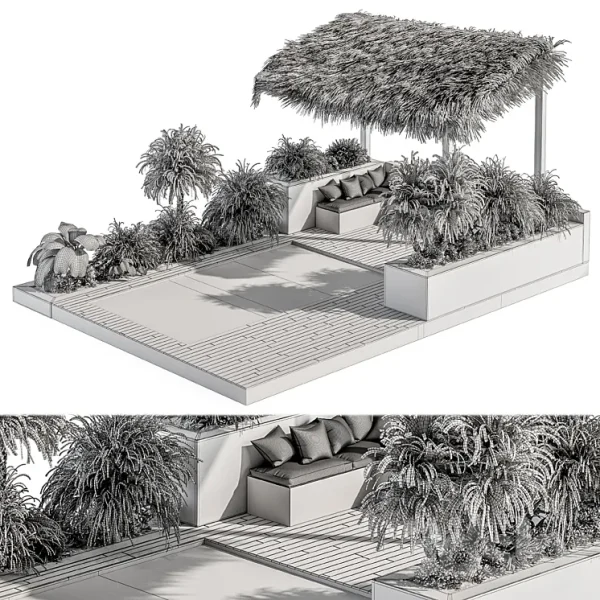 3DSky - Backyard and Landscape Furniture with Pool 05 - Image 4