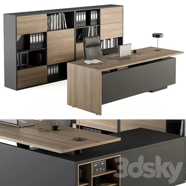 3DSky - Manager Desk and Library - Image 2