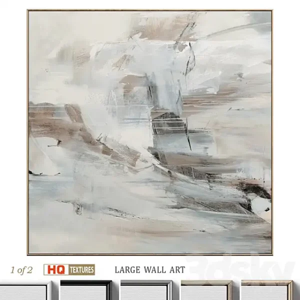 3DSky Large Abstract Neutral Wall Art C 425