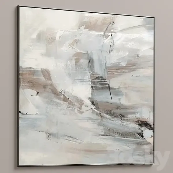 3DSky Large Abstract Neutral Wall Art C 425 - Image 2
