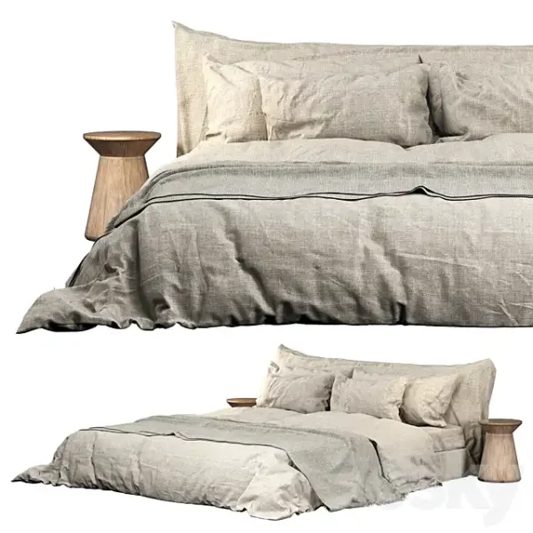3DSky - Neutral Colored Cozy Bed
