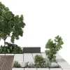 3DSky - Urban Furniture Green Benches With Plants 30 - Image 3