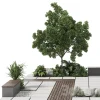 3DSky - Urban Furniture Green Benches With Plants 30 - Image 4