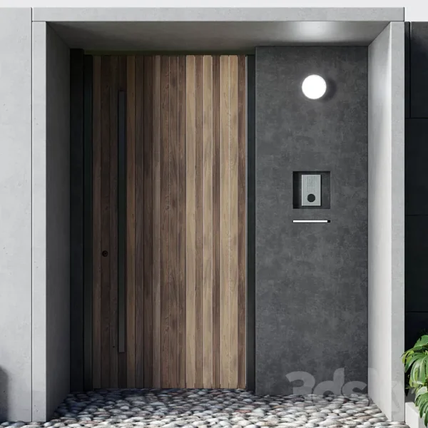 3DSky - Door Outdoor Entrance and Fence and Graden 05 - Image 3