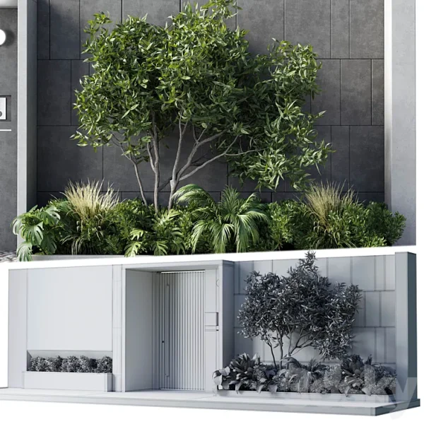 3DSky - Door Outdoor Entrance and Fence and Graden 05 - Image 5