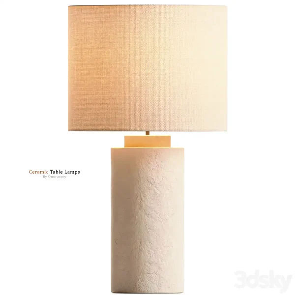 3DSky - Zara Home Handmade Ceramic Table Lamp - Image 3