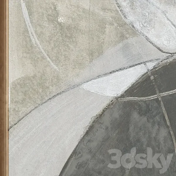 3DSky - Large Abstract Neutral Textural Wall Art C 797 - Image 4