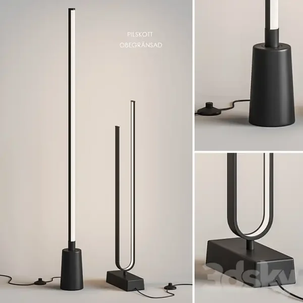 3DSky - IKEA PILSKOTT OBEGRANSAD LED Floor Lamp