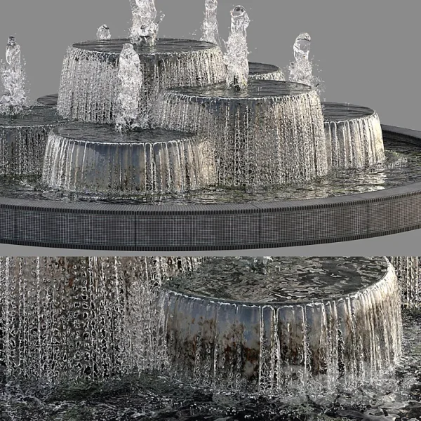 3DSky - Circular Pond with Fountains